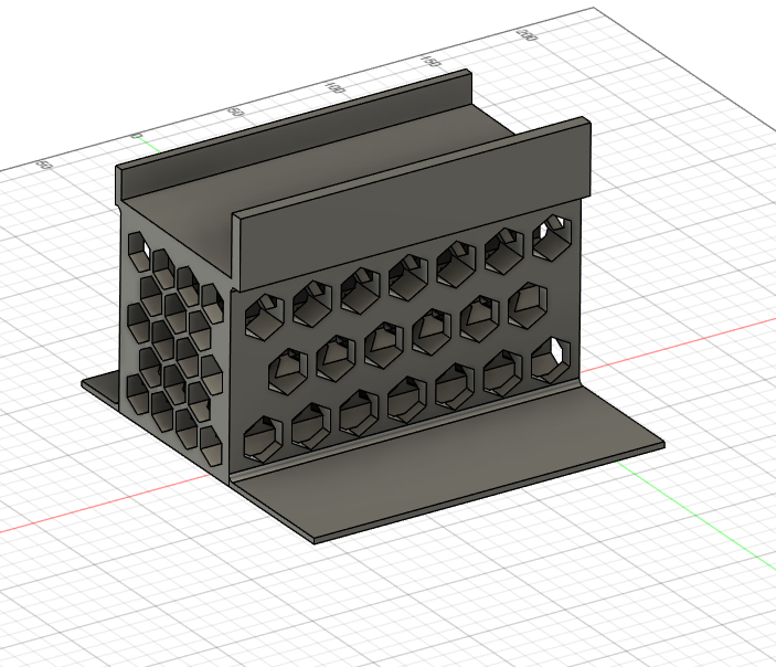 Rear view of first TV stand iteration